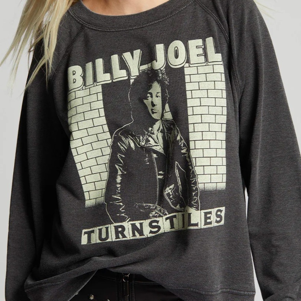 BILLY JOEL TURNSTILES recycled karma concert band sweatshirt OVERSIZED